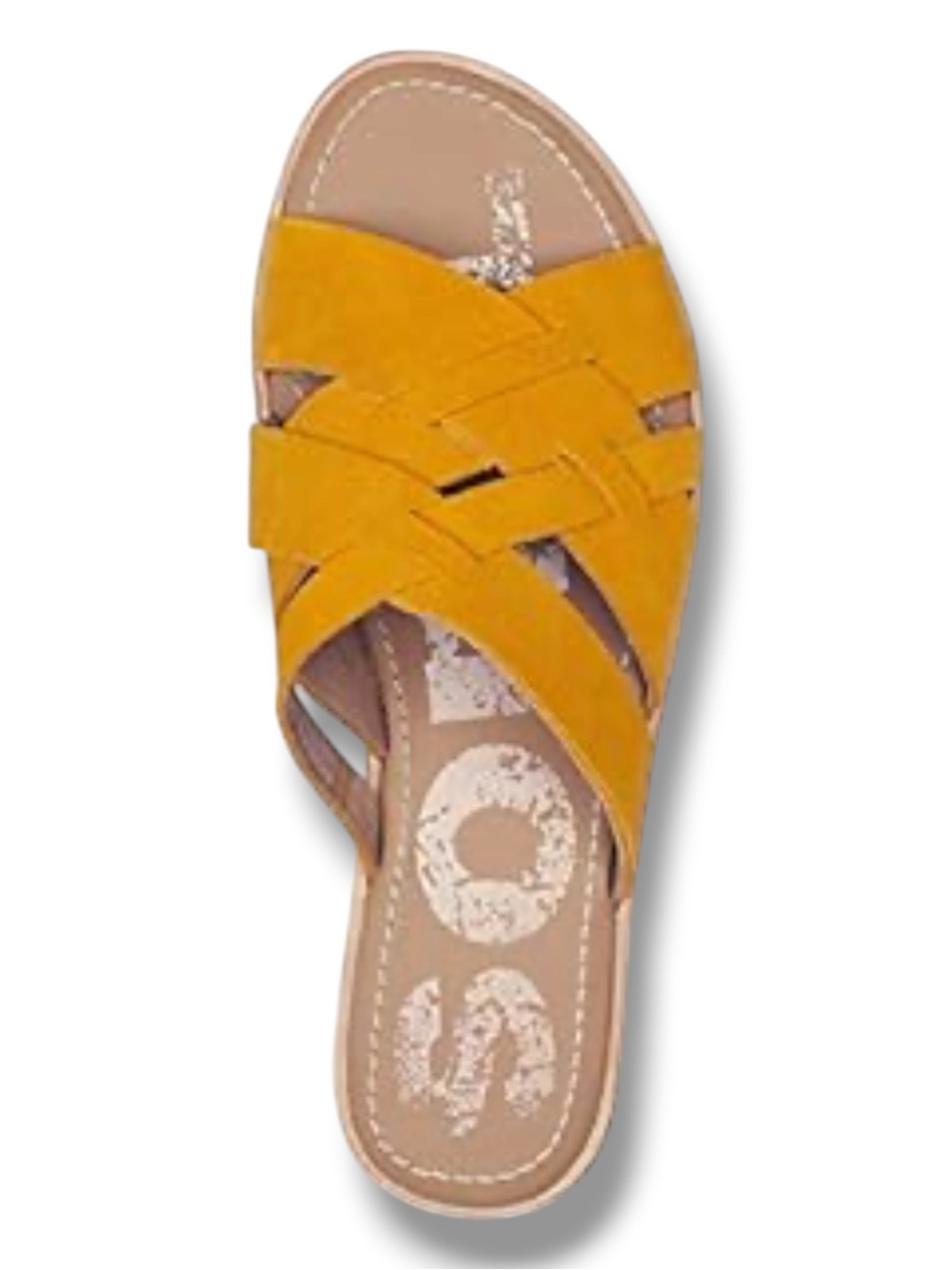 Sorel Ella Golden Yellow Suede Slide Sandals Size 7 NWT - Picture 15 of 15